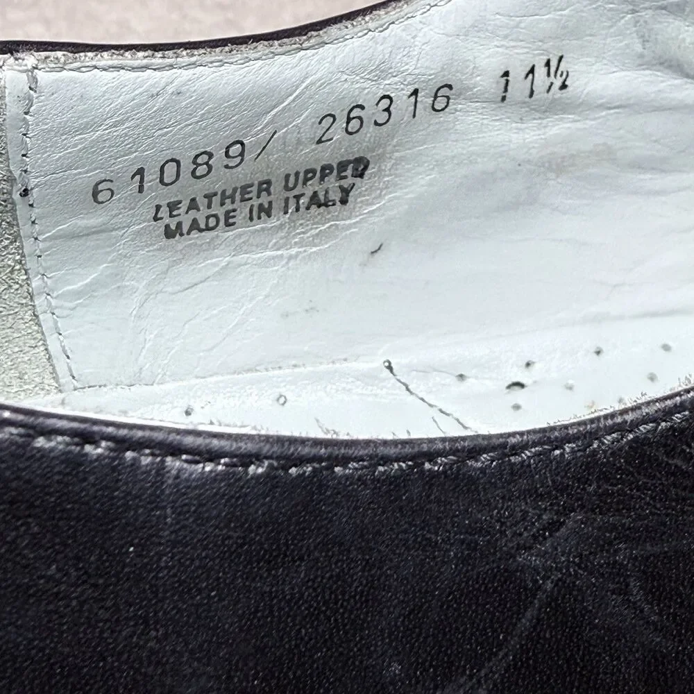 Kenneth Cole Reaction Shoes Mens 11.5M Get Busy Dress Oxford Black Leather